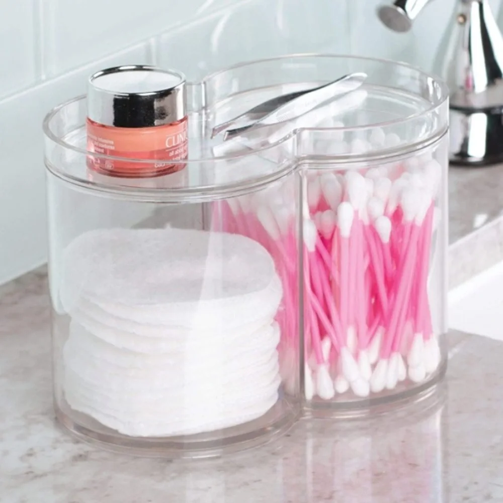 BRAND NEW Plastic Stackable Makeup and Cosmetic Storage Canister Container